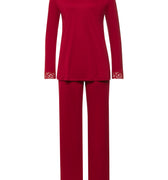 Moments Lace Trim Cotton Pajama Set | Red Dahlia 77041-2418